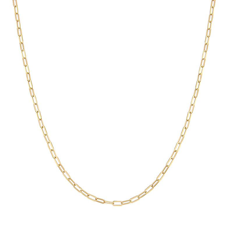 YELLOW GOLD K14 SMALL FLAT ANCHOR CHAIN